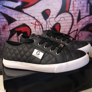 NIB! Black Guess Laced-Up Women’s Quilted Sneakers!